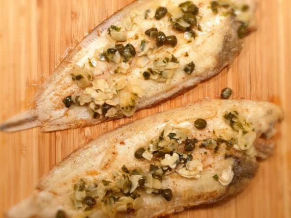 Sole meunière aux câpres et aux amandes