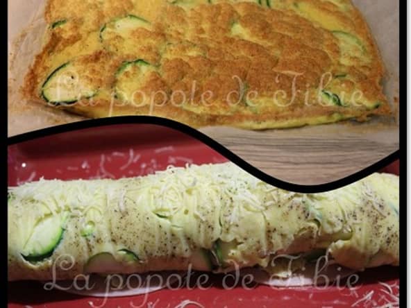 Omelette roulée au jambon