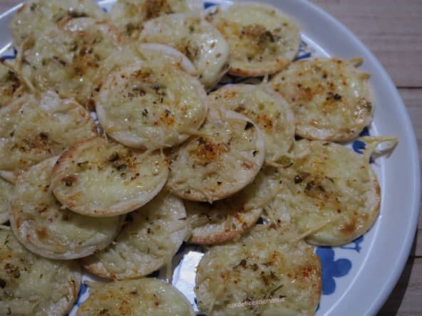 Toasts de wrap gratinés