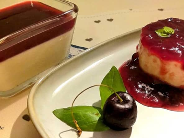 Pannacotta aux fruits rouges et basilic