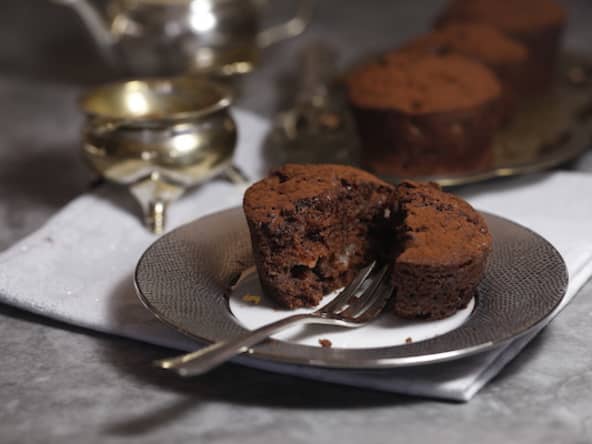 muffins poire chocolat à l'huile de sésame