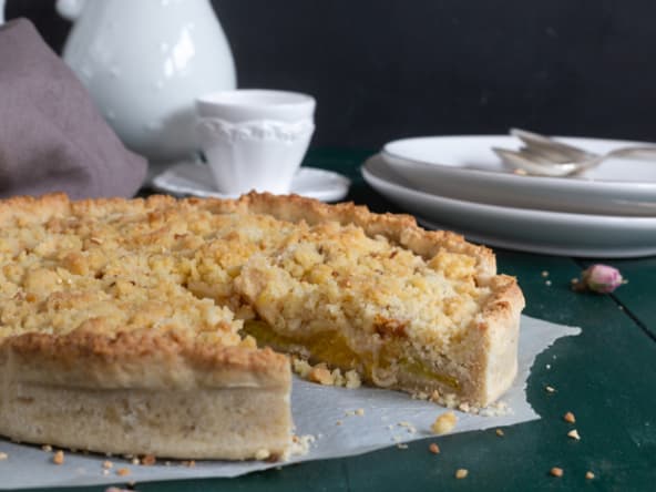 Tarte aux mirabelles façon crumble