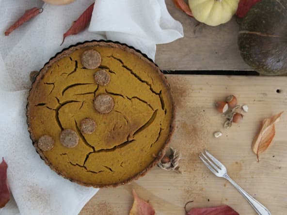 Pumpkin pie (tarte à la citrouille) vegan