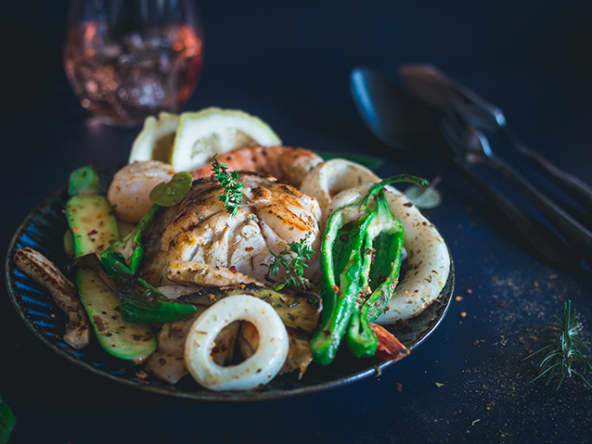 Parillada de fruits de mer à la plancha : divin !