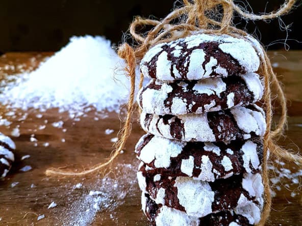 Crinkles cookies au chocolat : un beau cadeau gourmand pour les fêtes