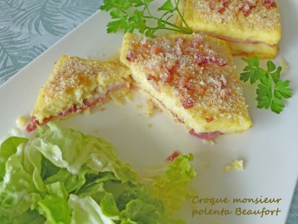 Croque-monsieur polenta Beaufort