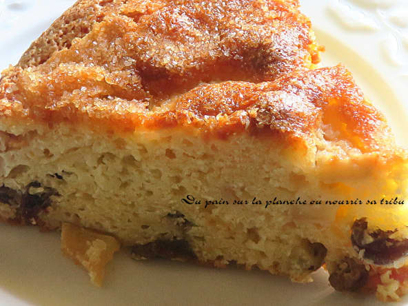 Gâteau ricotta pommes raisins secs