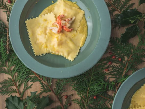 Raviolis aux écrevisses et bouillon thaï : une belle entrée de fêtes