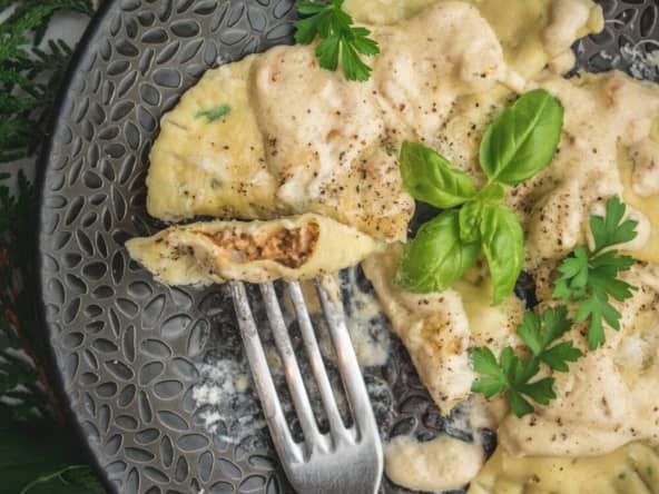 Raviolis aux girolles et herbes - Entrée végétarienne pour les fêtes