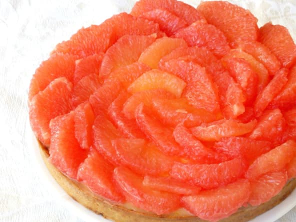 Tarte pétales de pamplemousse d'Hugues Pouget