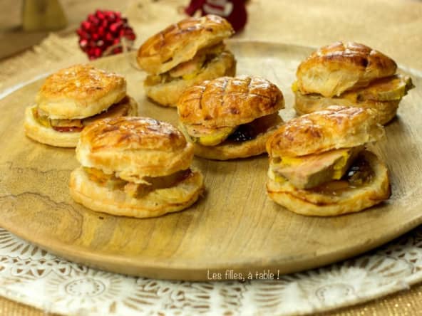Mini galettes des rois au foie gras pour les fêtes