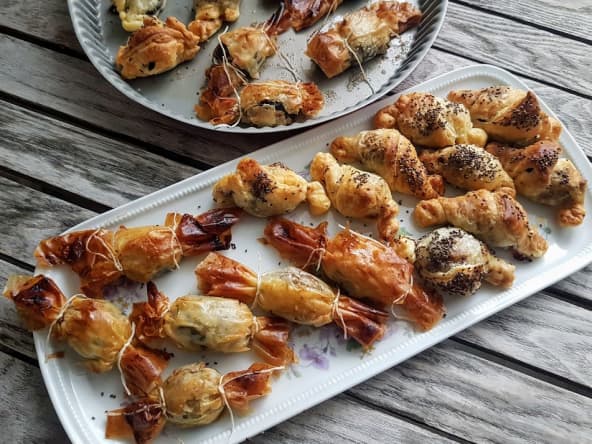 Bonbons salés de pruneaux farcis aux rillettes