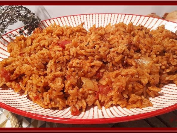 Riz Jollof, à la tomate et oignons, comme au Niger