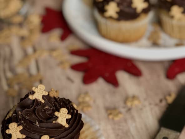 Cupcakes de Noël au vin rouge