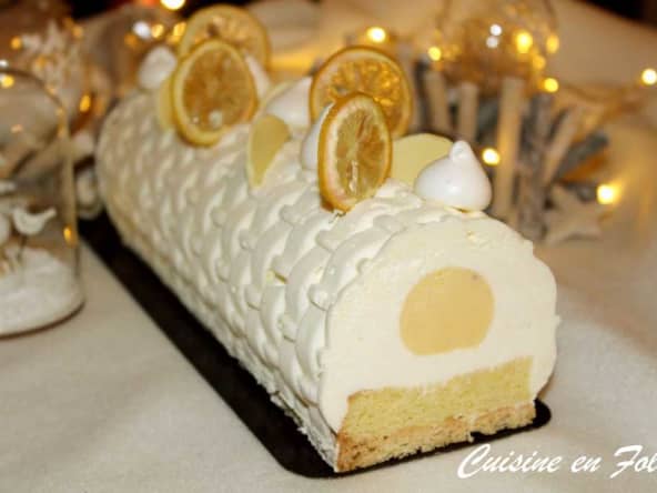 Bûche de noël au citron