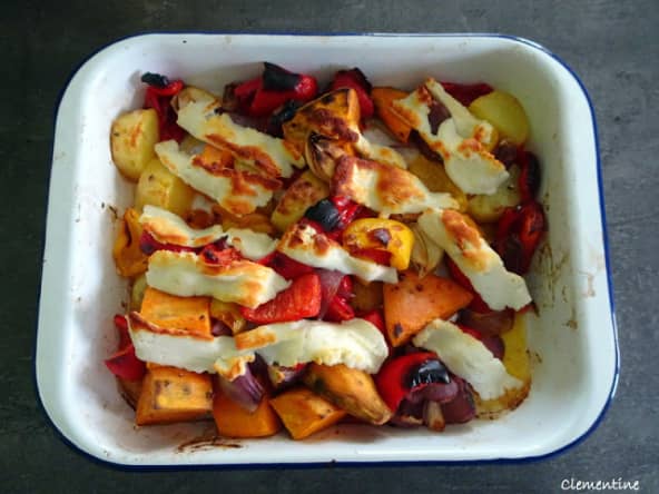 Double de patates au halloumi 