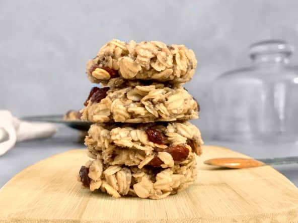Biscuits aux raisins, tahini et beurre d'arachides vegan