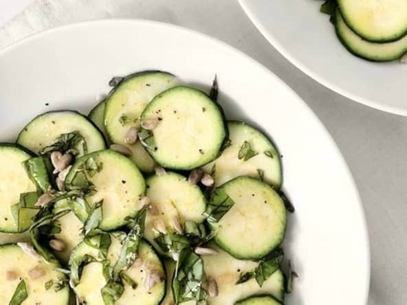 Carpaccio de courgettes vegan