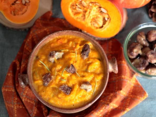 Purée de courge aux marrons