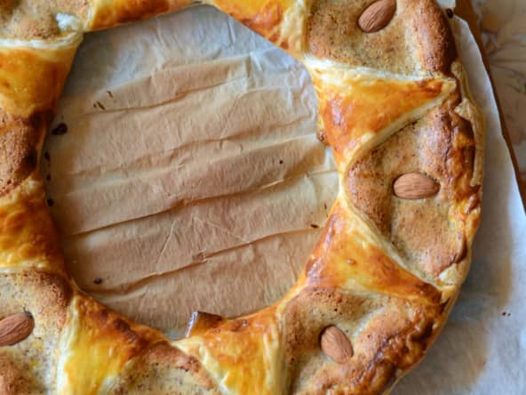 Tarte couronne galette des rois pour l'épiphanie