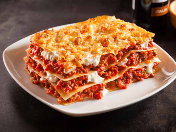 Lasagnes allégées au fromage blanc