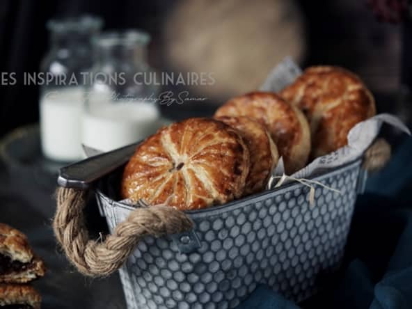 Galette des rois de l'épiphanie chocolat et poires