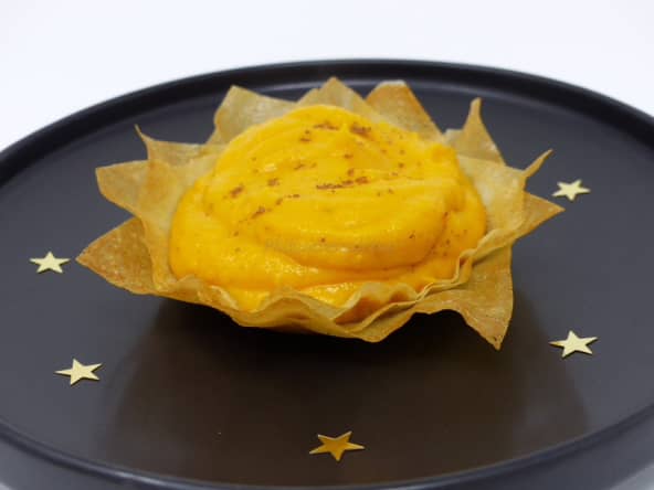 Croustade à la purée de potimarron pour des fêtes économiques