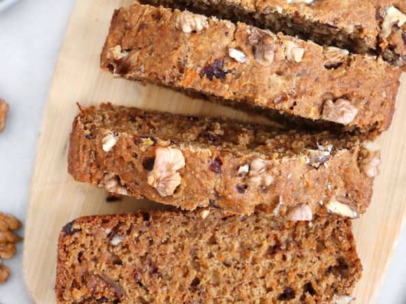 Pain aux carottes santé et vegan