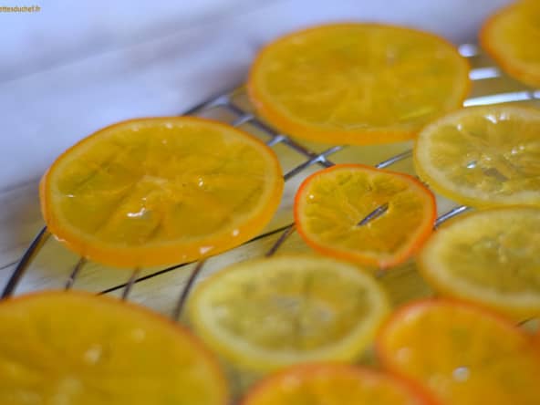 Tranches d'oranges non traitées confites