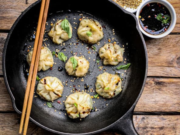 Dumplings végétariens aux légumes de saison
