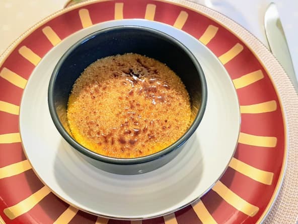 Réveillon : crème brulée au foie gras et sa compotée de pommes