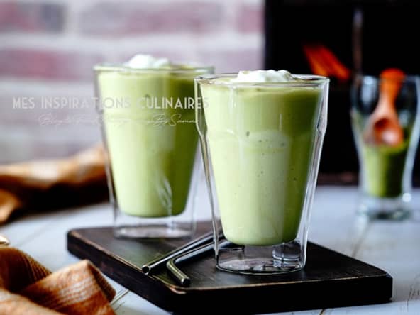 Smoothie avocat, thé matcha