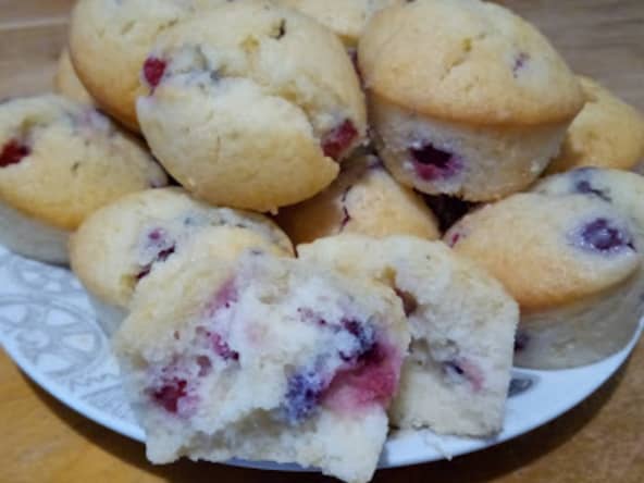 Les muffins aux fruits rouges