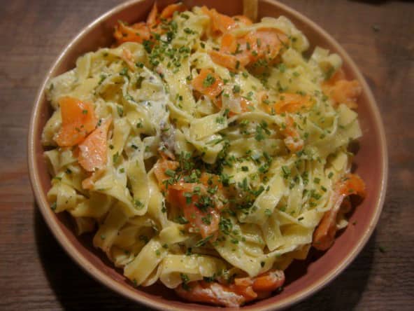 Tagliatelles au Saumon Fumées