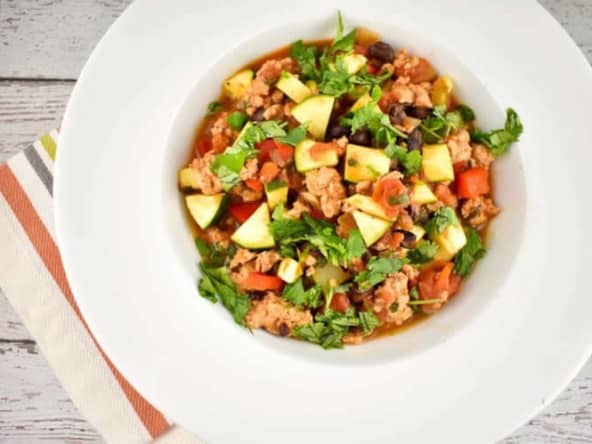 Courgettes au boeuf à la mexicaine