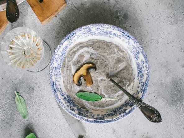 Soupe crémeuse aux champignons