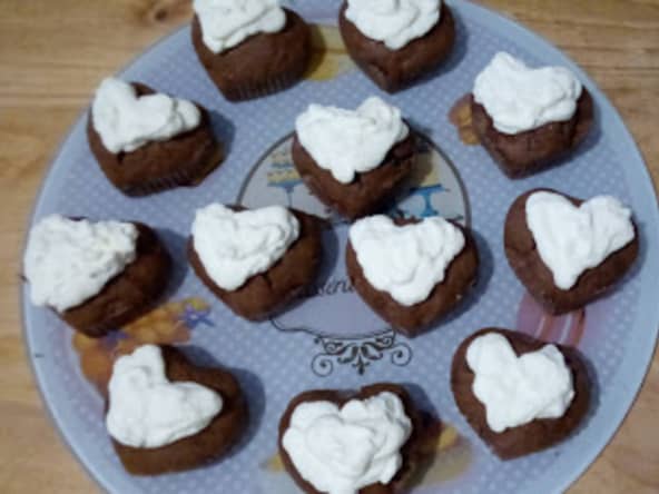Les petits cœurs chocolat chantilly