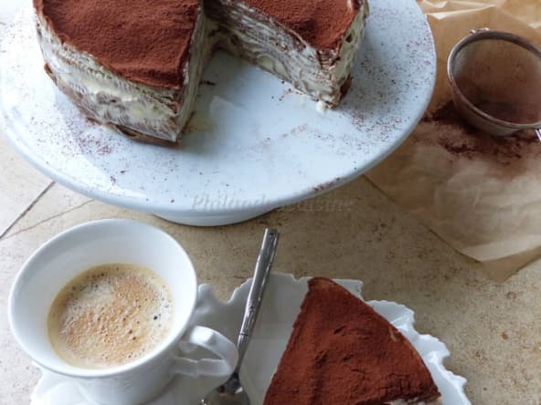 Gâteau de crêpes façon Tiramisu pour la chandeleur