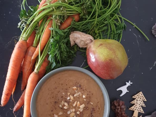 Soupe carotte poire gingembre