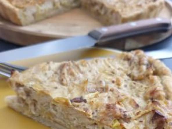 Quiche aux poireau vegan