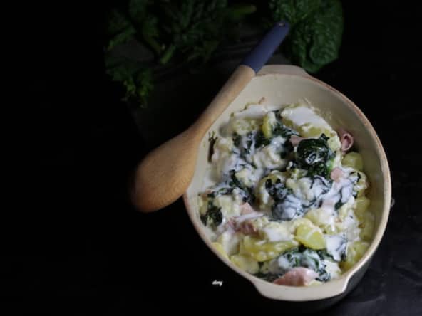 Gratin de pommes e terre et épinards