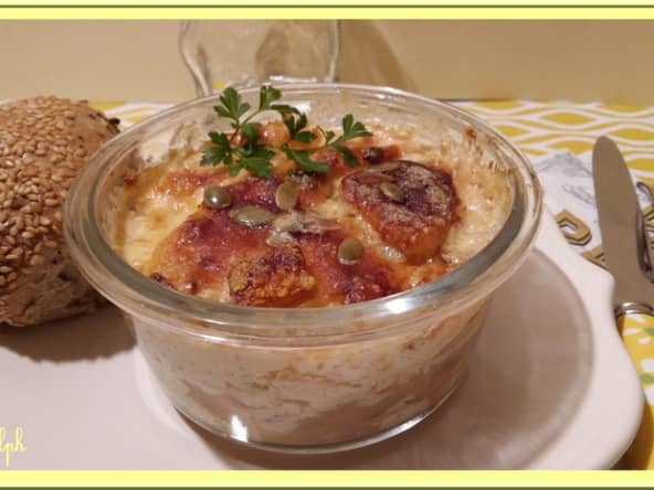 Gratin de potiron et butternut au jambon fumé