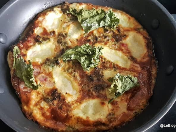 Omelette facile et rapide au chou kale déshydraté