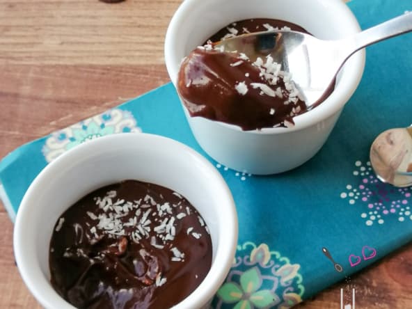 Crème dessert chocolat noisette, sans oeuf et sans lactose