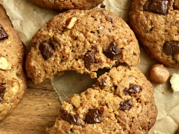 Cookies au chocolat et noisettes