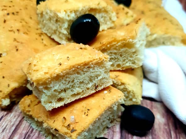 Pain focaccia comme en Italie