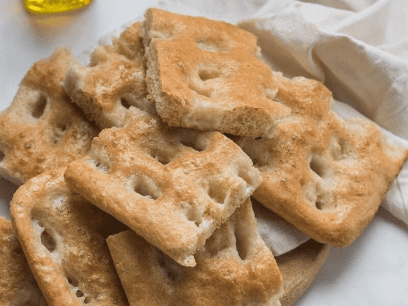 Focaccia Genovese spécialité de la Ligurie