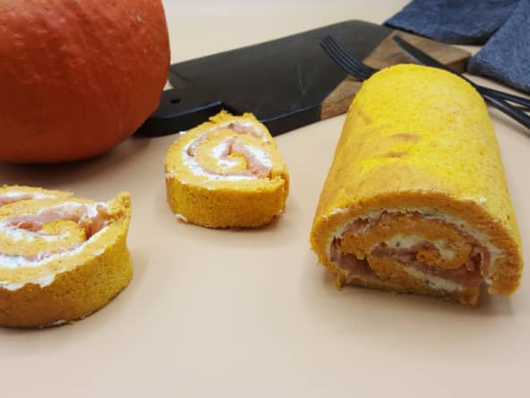 Roulé au potimarron et saumon