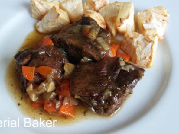 Mijoté de joue de boeuf au vin blanc