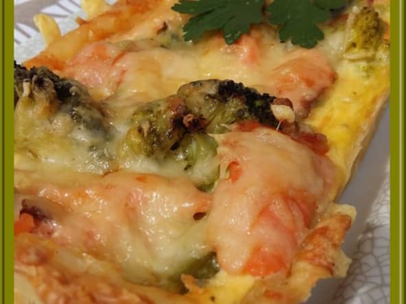 Tarte au saumon fumé et brocolis